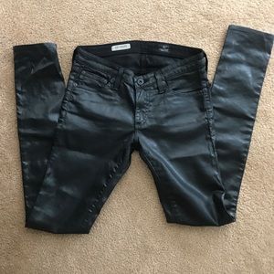 Adriano Goldschmied Black Coated Skinny Jeans